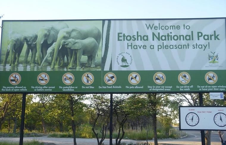 Etosha NP Signboard
